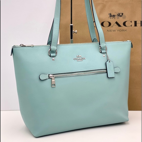 Coach Handbags - Coach Gallery Tote Bag Shoulder Bag Light Teal